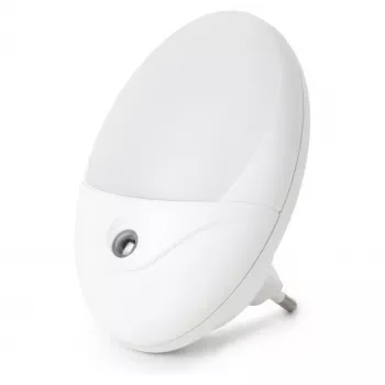 ENTAC LED-nattlampa 0,5W oval varmvit med skymningssensor
