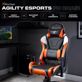 X Rocker Agility eSports gamingstol - svart/orange