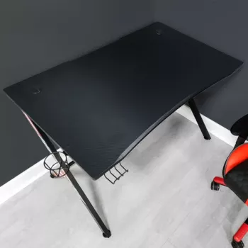 X Rocker Ocelot gamingbord med musmatta - svart/röd