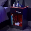 X Rocker gaming nattduksbord med RGB LED-belysning, grå/röd