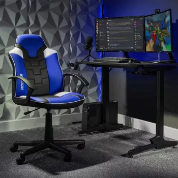 X Rocker Saturn gaming skrivbordsstol för barn & ungdomar - blå