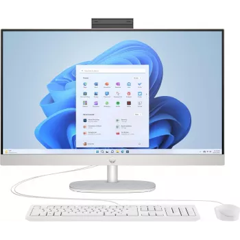 HP 27-cr0501ng 27 inch allt-i-ett-dator, AMD Ryzen 5 7520U, 8 GB RAM, 512 GB SSD, Snow White