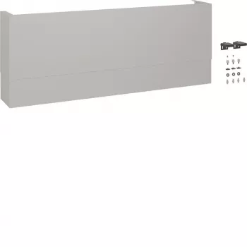 Hager FZ1300TB teleskopisk kabelhanteringspanel för universZ, höjd 350-680 mm, djup 205 mm, metallgrå