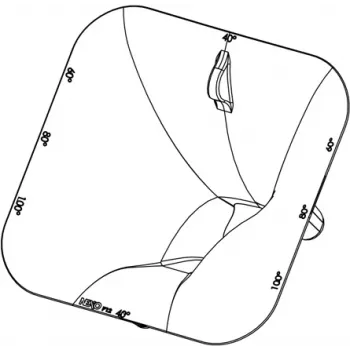 NEXO PNU-P12FLGPS-BK hornfläns / dispersionsadapter för P12 högtalarsystem, svart