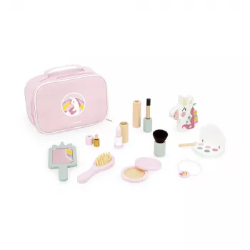 Janod Little Miss Unicorn låtsaslek skönhetsset med 10 tillbehör 3+