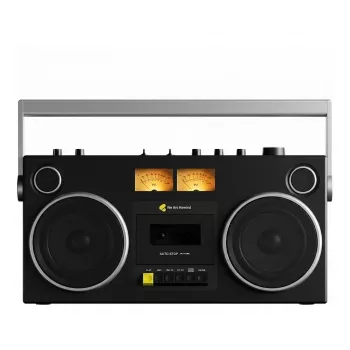 WeAreRewind Curtis portabel kassettbandspelare med Bluetooth svart