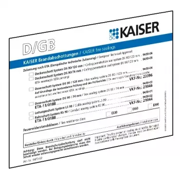 Kaiser Elektro Schott identifikationsskylt-set DE/GB/FR/IT 9473-91