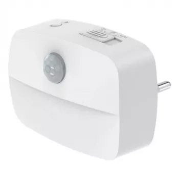 ANSMANN NL30 AC 1,5W LED-nattlampa med skymningssensor, vit