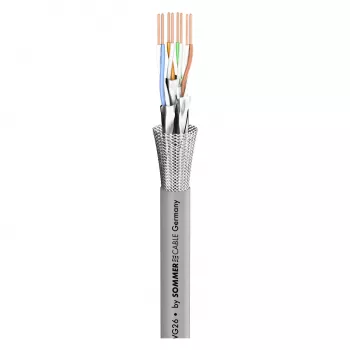 Sommer Cable SC-Mercator CAT.7 nätverkskabel, FRNC, Ø 6,5 mm, grå (580-0306F)