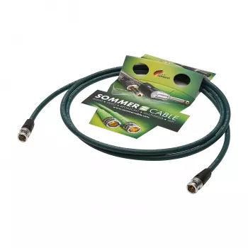 Sommer Cable SC-Vector PLUS 1.2/4.8 DZ UHD videopatchkabel, BNC-kontakt till BNC-kontakt, NEUTRIK, grön, 20 m (DZGR-2000-GN-SW)