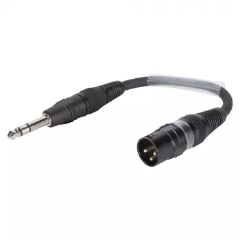 Sommer Cable adapterkabel, 6,3 mm stereokontakt till XLR-kontakt 3-pol., svart, 0,15 m (SGFDU0015-SW)