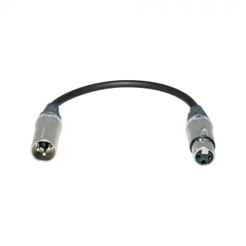 Sommer Cable adapterkabel, XLR-kontakt 3-pol. till XLR-hona 3-pol., NEUTRIK, grå, 0,2 m (SGZ9-20-200-0020)