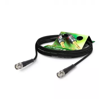 Sommer Cable RG-Classic HF-koaxialkabel RG58, 50 Ω, BNC-kontakt till BNC-kontakt, HICON, svart, 2,5 m (RL58-0250-SW-SW)