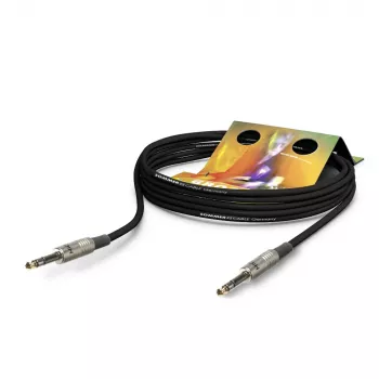Sommer Cable Stage 22 Highflex patch-/insertkabel, 2 x 0,22 mm², 6,3 mm stereotelepropp till 6,3 mm stereotelepropp, HICON, svart, 5 m (SG2S-0500-SW)