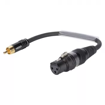 Sommer Cable adapterkabel, RCA-kontakt till XLR-hona 3-pol., svart, 0,15 m (TRH8U0015-SW)