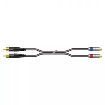 Sommer Cable SC-Onyx 2025 MKII stereorakelkabel, obalanserad, 2 x 1 x 0,25 mm², RCA till RCA, HICON, svart, 2,5 m (ON8D-0250-SW)