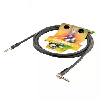Sommer Cable SC-Spirit LLX instrumentkabel 6 m – svart, 6,3 mm TS tele vinklad till rak