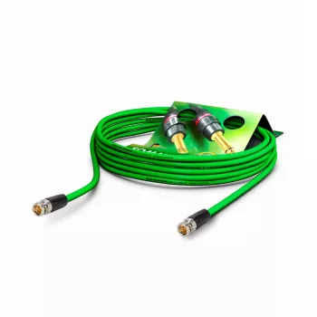 Sommer Cable SC-Slimline (RCB) 75 Ω videopatchkabel, BNC-kontakt till BNC-kontakt, NEUTRIK, grön, 0,6 m (SNGR-0060-GN-SW)