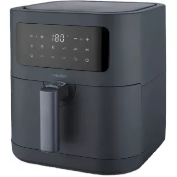 MEDION Life MD 11740 E40 XL varmluftsfritös, grå, 2150 W, 5,2 L korg
