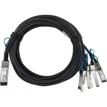 BlueLAN passiv Direct Attach Breakout-kabel, 100GBASE-CR4 QSFP28 till 4x25GBASE-CR SFP28, 3 m, AWG26, kompatibel med NVIDIA 980-9I48U-00C02A