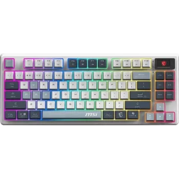 MSI Forge GK600 TKL speldator-tangentbord, franskt AZERTY-layout, Cherry MX Red, RGB, svart