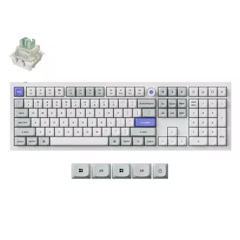 Keychron Q6HW-P1 Full Size magnetiskt vitt mekaniskt tangentbord