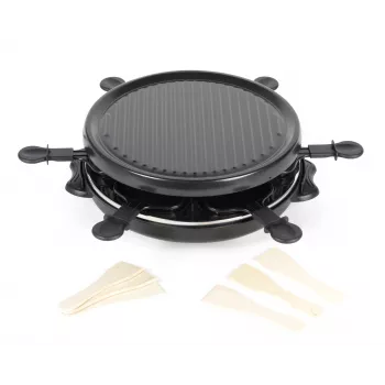 Giles & Posner EK4511GV2VDE Bordsraclettegrill 1200 W 8 personer svart/silver