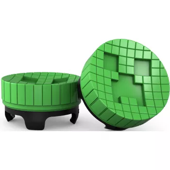 SteelSeries KontrolFreek Minecraft Performance Thumbsticks Creeper Edition (grön/svart, 2 st, för PlayStation 5/4-kontroll)