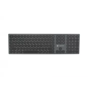 NATEC Dolphin trådlöst Bluetooth + 2,4GHz tangentbord CZ/SK-layout, X-Scissors, aluminium slim