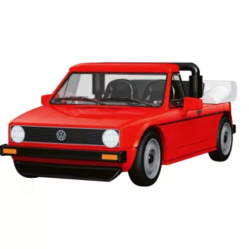 COBI 24660 Volkswagen Golf Cabriolet (1979–1993) byggsats, 1:35, röd