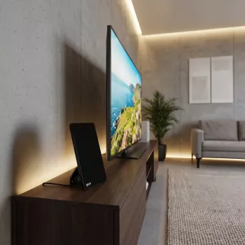 VAYOX VA0091 inomhus-DVB-T/T2-antenn med förstärkare, svart
