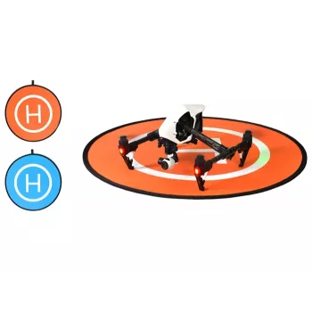 SUNNYLIFE Drone Landing Pad 75cm orange/Blue Double-Sided Waterproof Nylon Foldable with Carrying Bag and Ground Pegs
