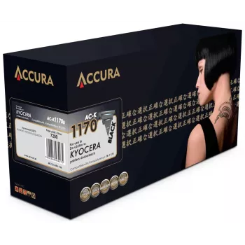 Accura Kyocera toner (TK-1170) ersättning – svart kompatibel lasertonerkassett