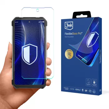 3MK PROTECTION FlexibleGlass Pro skärmskyddsfilm för Unihertz Shark 5G – hybridglas, 7H hårdhet, 0,3 mm, transparent