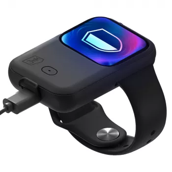 3mk Endurance powerbank-skal för Apple Watch 44 mm/45 mm 2,5 W 1200 mAh USB-C svart