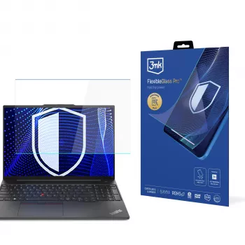 3MK PROTECTION FlexibleGlass Pro skärmskyddsfilm för Lenovo ThinkPad E16 Gen 1/2/3 (16 inch, 16:10, hybridglas, 7H hårdhet, 0,3 mm, anti-fingerprint, bubblfri)