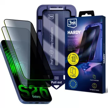 3MK PROTECTION Samsung Galaxy S26 – 3mk Hardy Privzone 9H sekretesskärmskydd