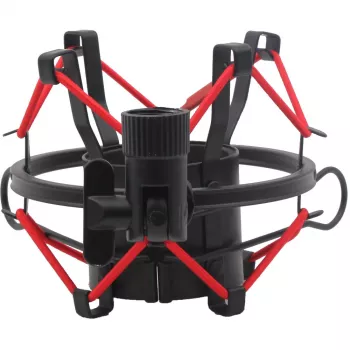 MOZOS SHM2-RED antivibrations-spindelhållare för mikrofon 48-54 mm röd
