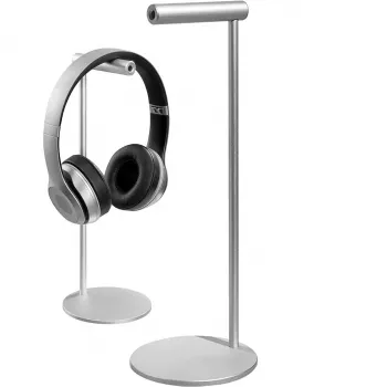MOZOS HS-ALU hörlursstativ i aluminiumlegering för over-ear-hörlurar, svart