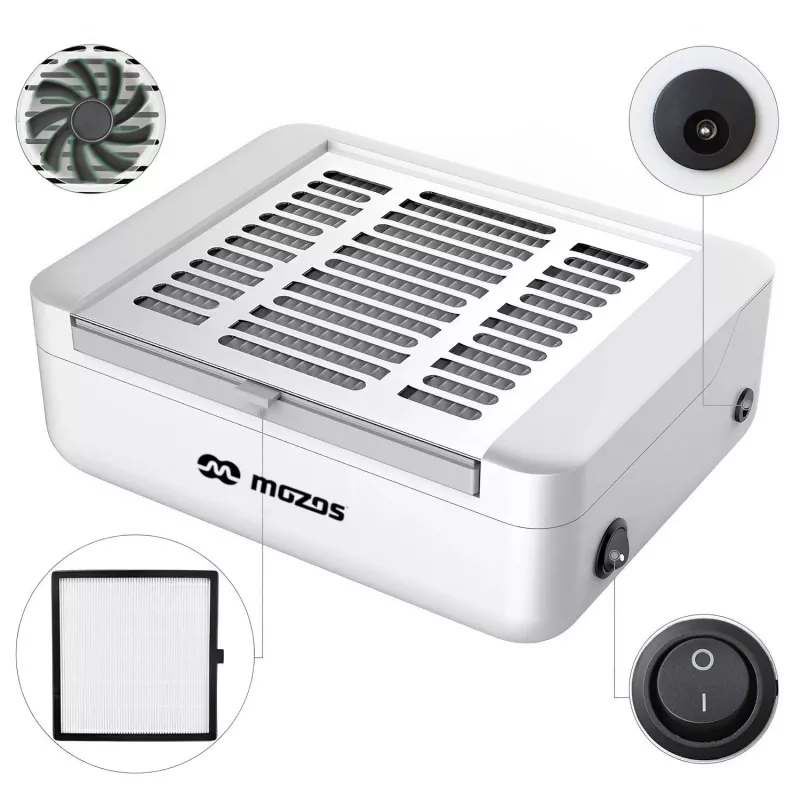 MOZOS LG608 nageldammsugare 40 W, vit