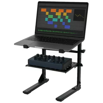 MOZOS LS8 laptop-/mixerstativ i metall, svart