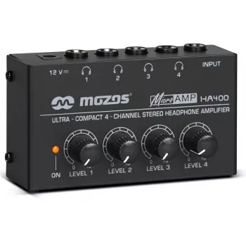 MOZOS HA400 4-kanalig stereohörlursförstärkare