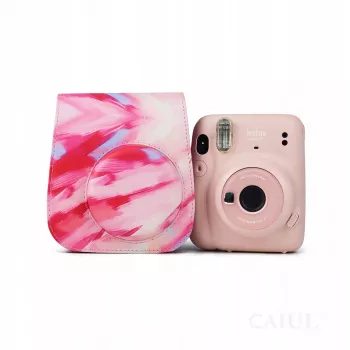 LOVEINSTANT fodral etui för Fujifilm Instax Mini 11 - Brush Strokes-mönster