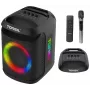 Tonsil Party Dance 800 bärbar Bluetooth-festhögtalare med karaoke, disco-LED, 80 W RMS, 2x8 inch basar, svart