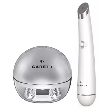 Garett Beauty Pretty Face + Glow Eye White – multifunktionell ansikts- och ögonvårdsenhet med LED-terapi, rengöring, massage