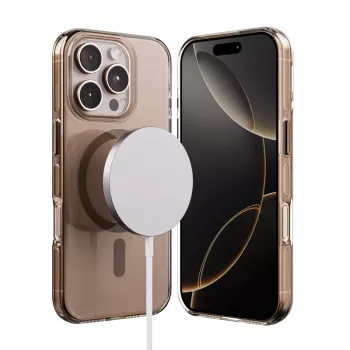 Crong Clear MAG Pro Case för iPhone 16 Pro Max, MagSafe, Desert