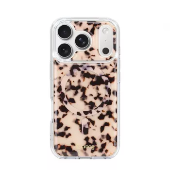 Crong Deluxe MAG Cover – skal för iPhone 17 Pro MagSafe (Blonde Tortoise)