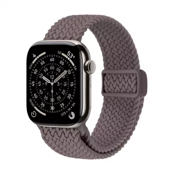 Crong Wave Band – flätat armband för Apple Watch 44/45/46/49 mm (brun)