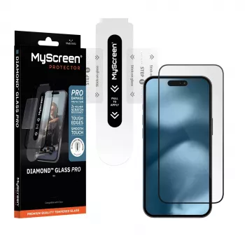 MyScreen Diamond Glass Pro härdat glasskärmskydd för Apple iPhone 17 Pro