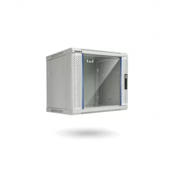 RACKTEL RL-6609WR-G 9U väggskåp nätverksskåp 600x600 mm, grå (RAL 7035)